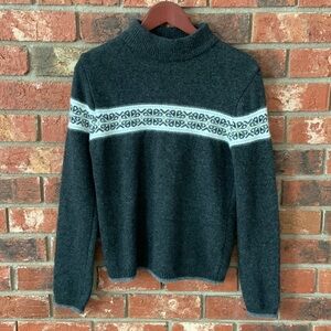 GAP Gray Nordic Wool Angora Mockneck Sweater